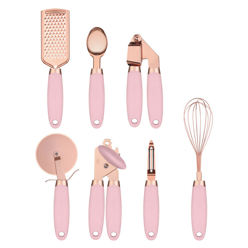 Kitchen Household Peeler Gadget Copper Plating Set  Kitchen Tools and Gadgets Pink The Khan Shop