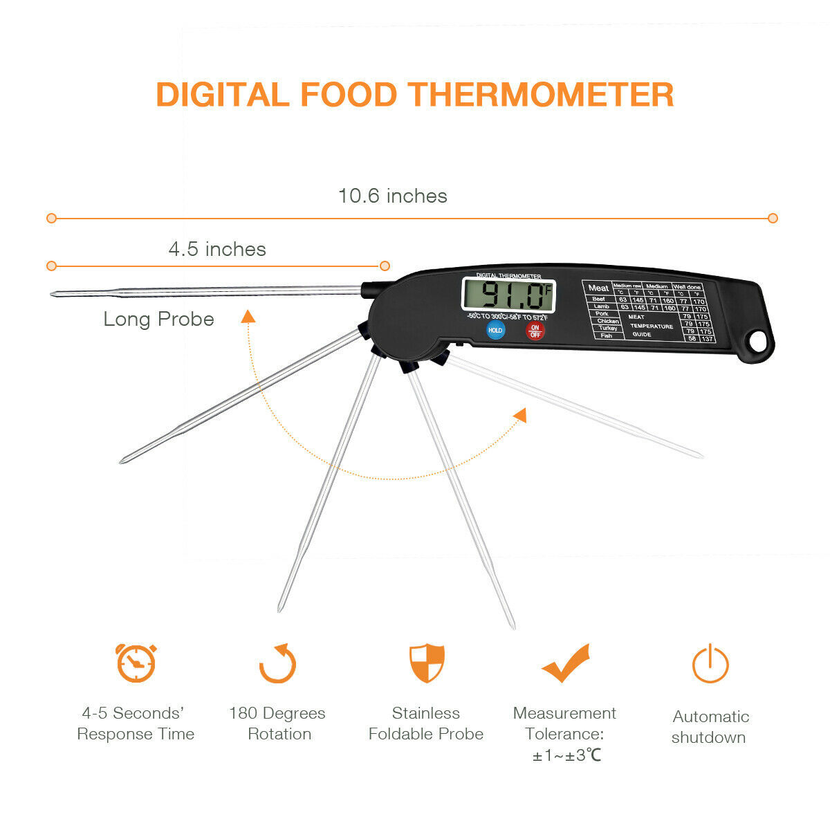 Digital Cooking Meat Thermometer Instant Read Food Steak Oven  oven  The Khan Shop