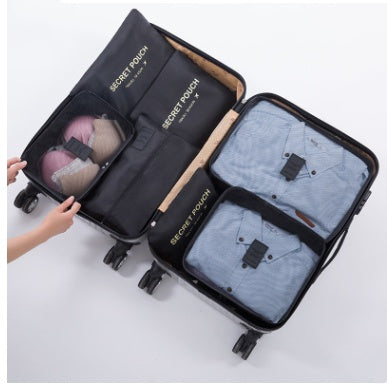 Durable Waterproof Nylon Packing Cube Travel Organizer Bag  Cosmetics Organizer Black The Khan Shop