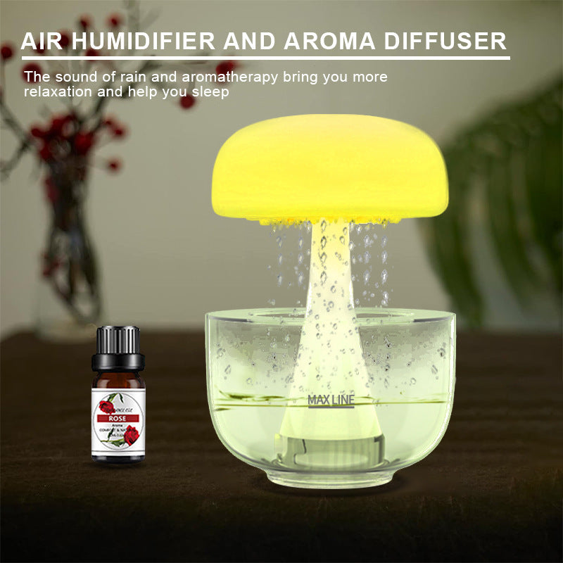 Jellyfish Raindrop Humidifier Ultrasonic Atomization Seven-color Ambience Light The Khan Shop