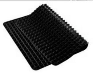 Non-Stick Silicone Pyramid Cooking Mat  oven Black The Khan Shop