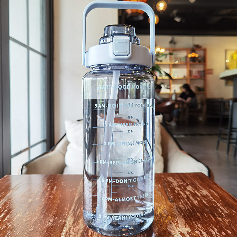 Large Plastic Cup Portable Water Bottle - KHAN SHOP LLC Blue-2000ML 