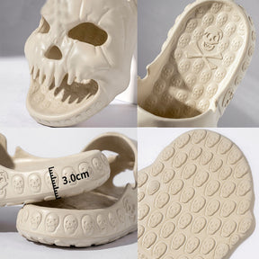 Personalized Skull Design Halloween Slippers Bathroom Indoor Outdoor Funny Slides Beach Shoes  Bathroom Accessories  The Khan Shop