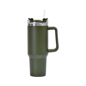 Stainless Steel Insulated Cup 40oz Straw Bingba  Sipper & Bottle Olive-green-40oz The Khan Shop