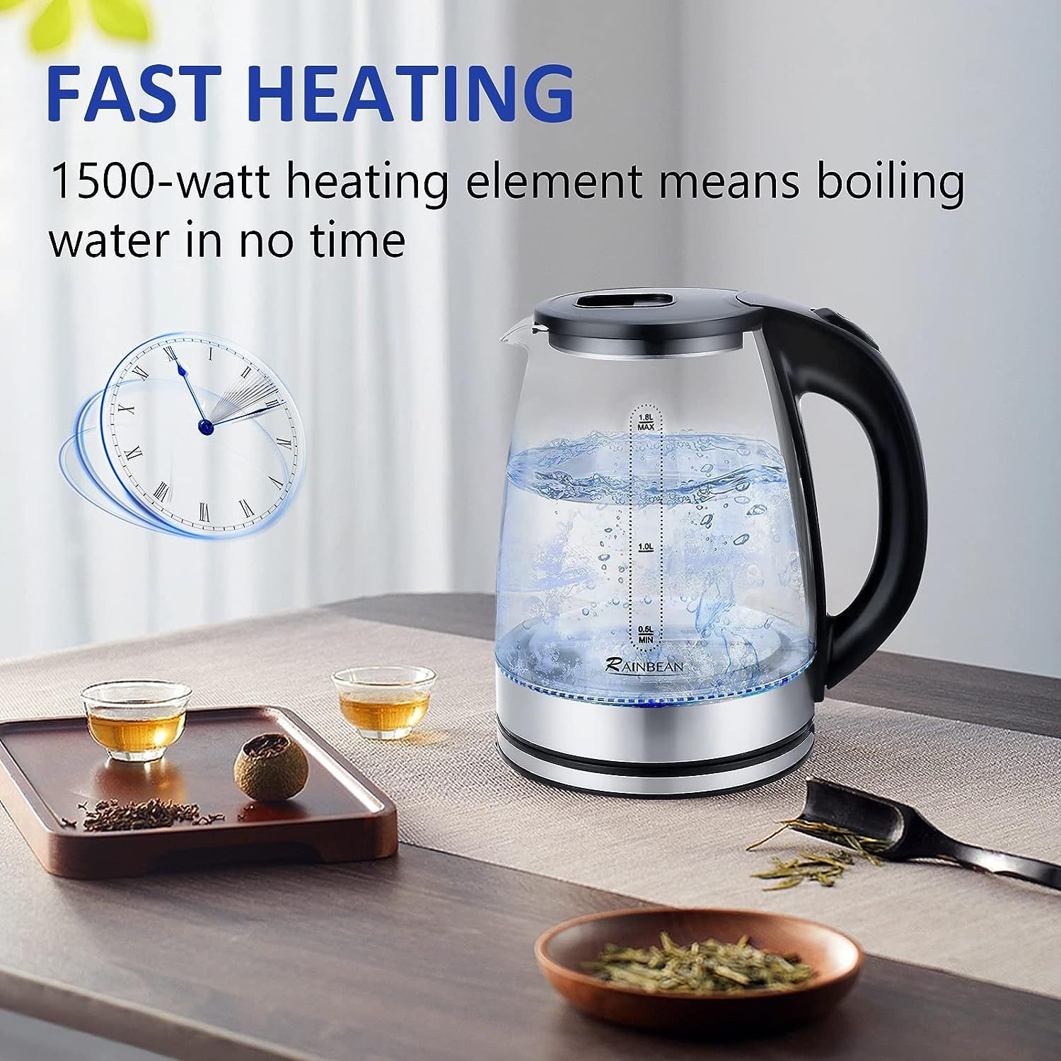 Electric Kettle Water Boiler, 1.8L Electric Tea Kettle  Electric Kettle  The Khan Shop