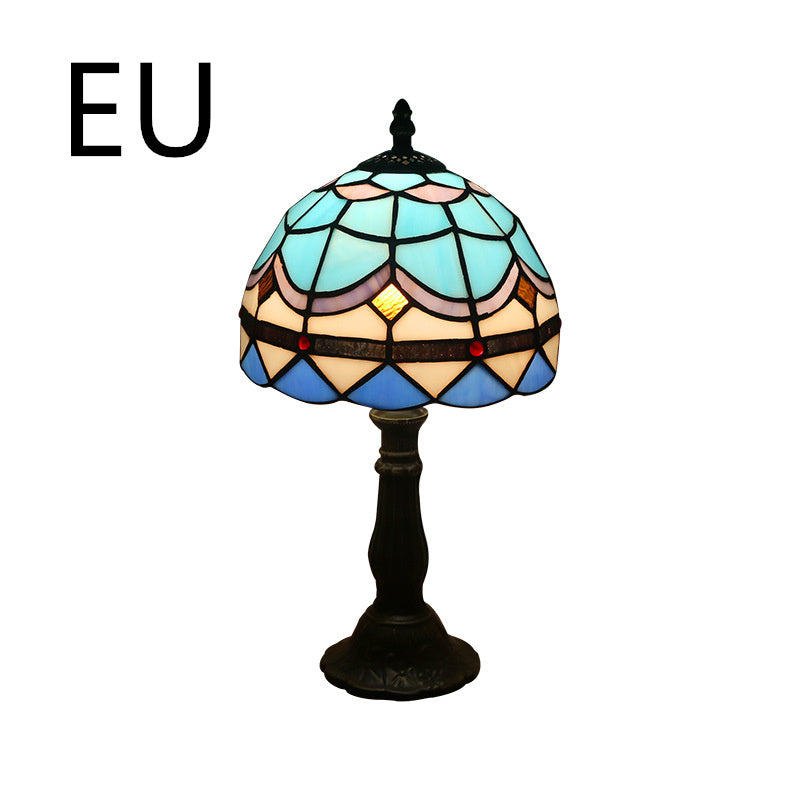 Lamp Bedroom Bedside Lamp Retro Bar Yellow Glass Lamp  Table Lamps 1-EU The Khan Shop