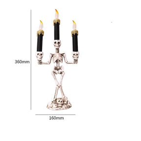 Halloween Three candles skeletons decoration The Khan Shop