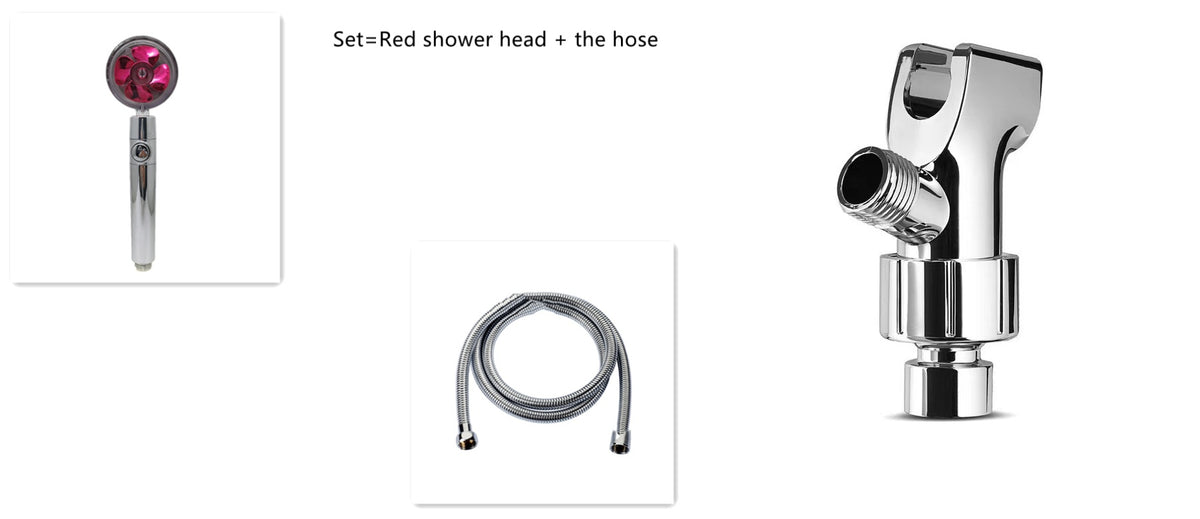 Shower Head Water Saving Flow 360 Degrees Rotating  Bathroom Accessories Set54 The Khan Shop