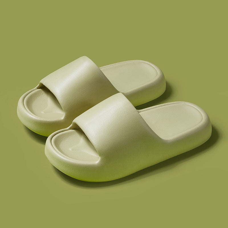 Bread Shoes Home Slippers Non-slip Indoor Bathroom Slippers  Bathroom Accessories Bean-green-40to41 The Khan Shop
