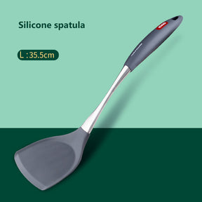 Stainless Steel Silicone Spatula Spoon Non-stick Cookware Set  CookWare Grey-spatula The Khan Shop