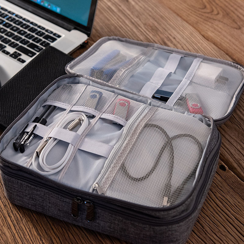 Electronics Organizer Travel Cable Organizer Bag Waterproof  Portable Storage  The Khan Shop