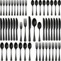 30pcs, Durable Mirror Polished Stainless Steel Cutlery Set -  CookWare KHAN SHOP LLC 30PCS-BLACK