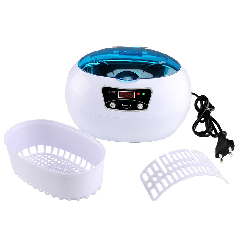 Ultrasonic cleaning machine for home  Cleaning Tools White-blue-US The Khan Shop
