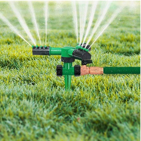 360 Automatic Rotating Sprinkler Irrigation Garden Lawn Courtyard Household Garden Water Adjustable Sprinkler Irrigate Tools KHAN SHOP LLC garden