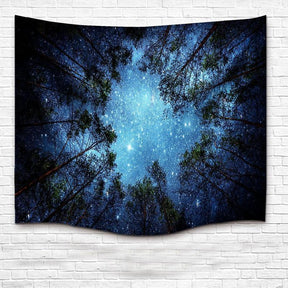 Foreign trade for home decoration wall hanging forest starry tapestry  Wall Decoration 73x95cm The Khan Shop
