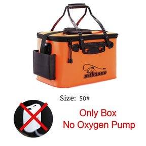 EVA Portable Fishing Bag Folding Thicken Live Fishing Box  Portable Storage Orange-50cm The Khan Shop