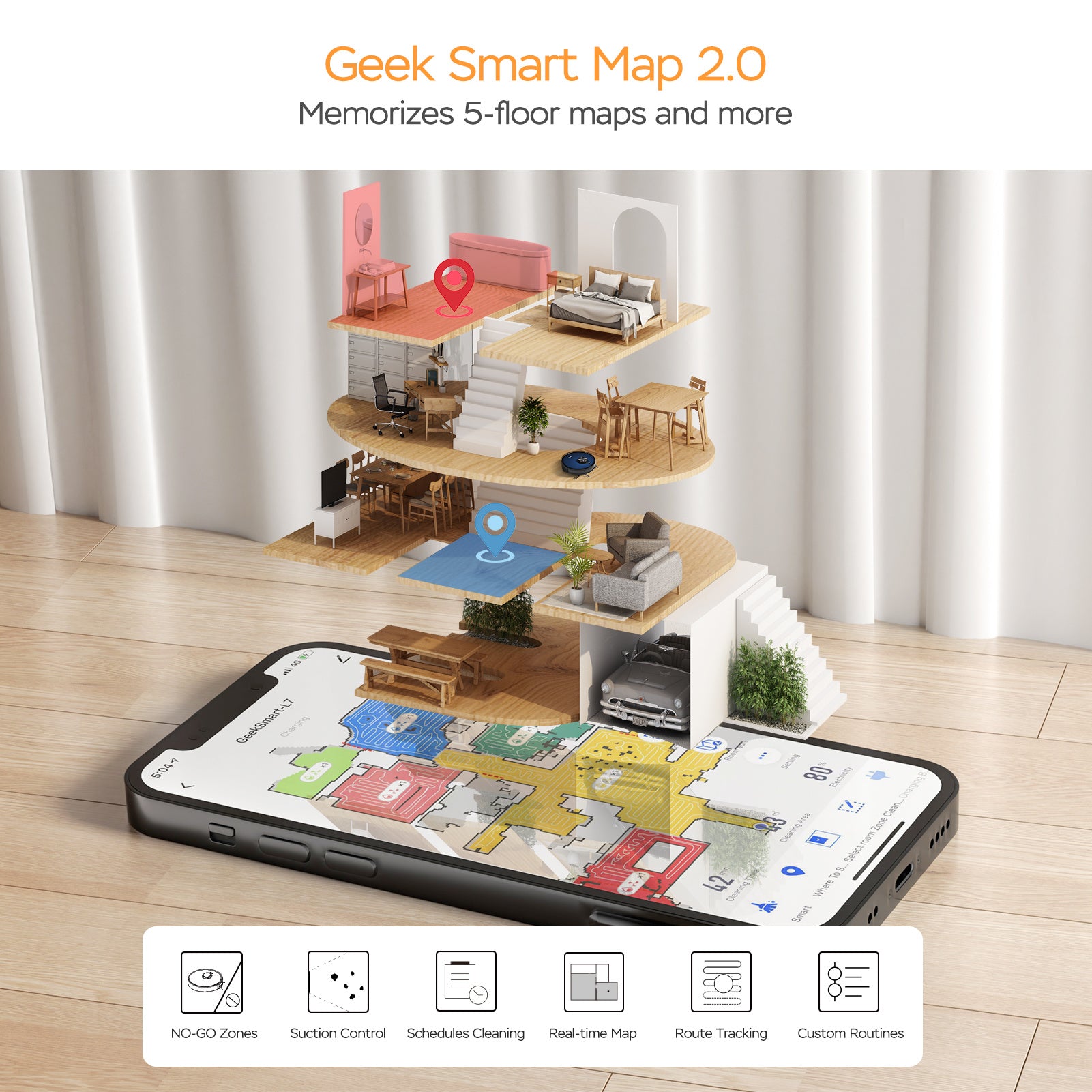 Geek Smart L7 Robot Vacuum Cleaner And Mop  Cleaning Tools  The Khan Shop