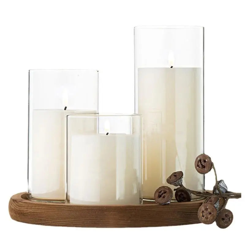 3pcs Glass Candle Holder DIY Tea Light Glass Cup Candle Cup KHAN SHOP LLC candle