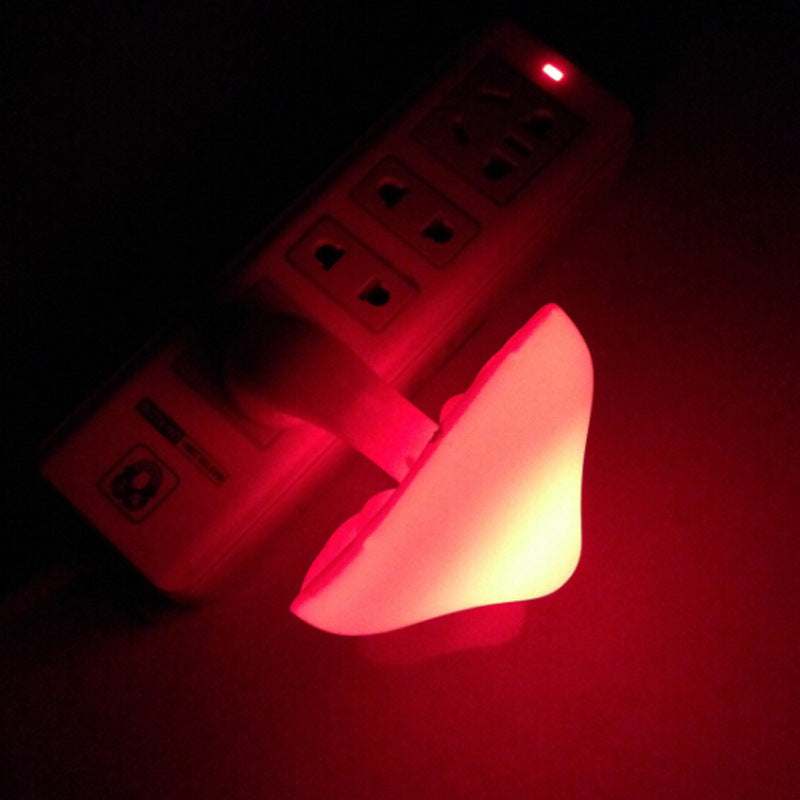 LED Night Light Mushroom Wall Socket Lamp  Wall Decoration Mushroom-US-Red The Khan Shop