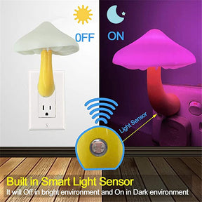 LED Night Light Mushroom Wall Socket Lamp  Wall Decoration  The Khan Shop