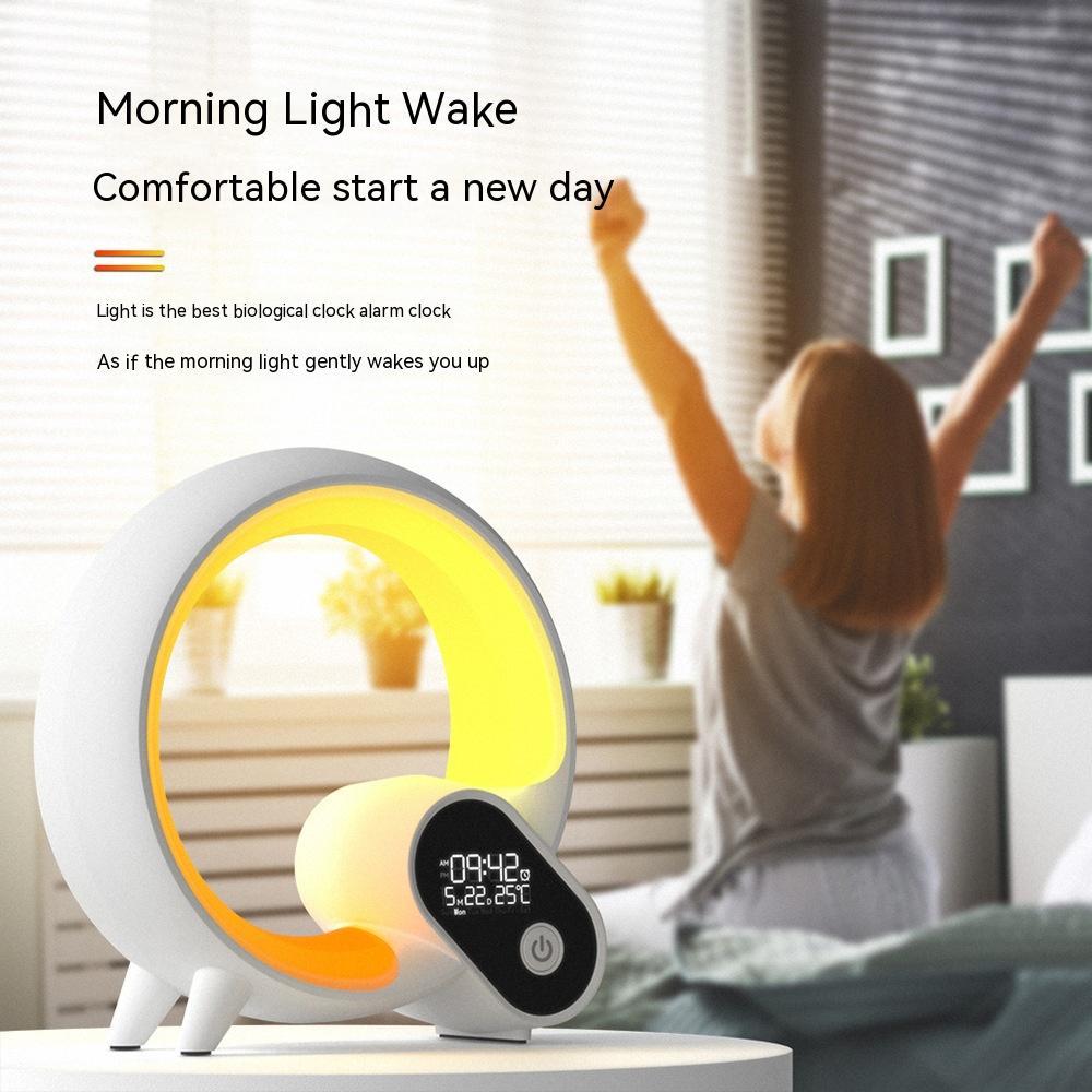 Creative Q Light Analog Sunrise Digital Display Alarm Clock The Khan Shop