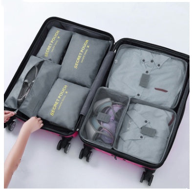 Durable Waterproof Nylon Packing Cube Travel Organizer Bag  Cosmetics Organizer Gray-1style The Khan Shop