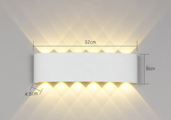 Led Wall Lamp Bedroom Bedside Lamp  Wall Decoration White-12W-White-light The Khan Shop