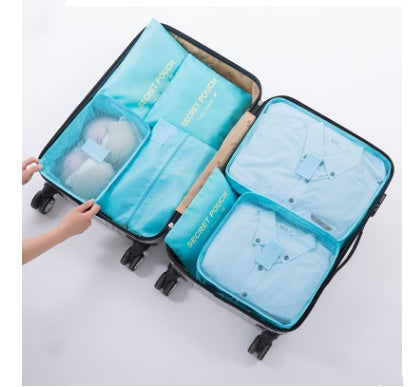 Durable Waterproof Nylon Packing Cube Travel Organizer Bag  Cosmetics Organizer Bright-blue The Khan Shop