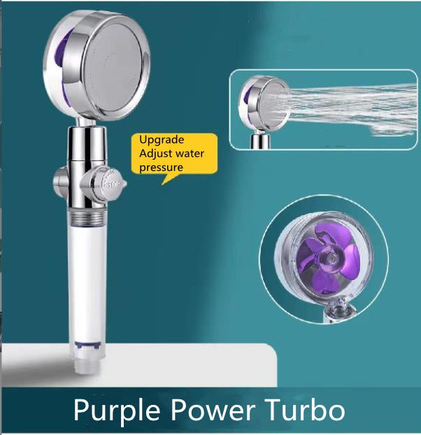 Shower Head Water Saving Flow 360 Degrees Rotating  Bathroom Accessories Adjustable-purple The Khan Shop