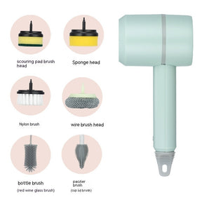 Electric Cleaning Brush Dishwashing Brush Automatic Wireless USB Rechargeable The Khan Shop