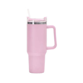 Stainless Steel Insulated Cup 40oz Straw Bingba  Sipper & Bottle Pink-40oz The Khan Shop