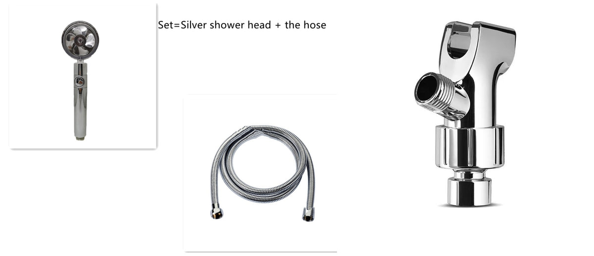 Shower Head Water Saving Flow 360 Degrees Rotating  Bathroom Accessories Set55 The Khan Shop
