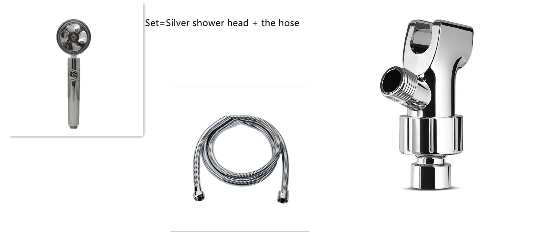 Shower Head Water Saving Flow 360 Degrees Rotating  Bathroom Accessories Set55 The Khan Shop