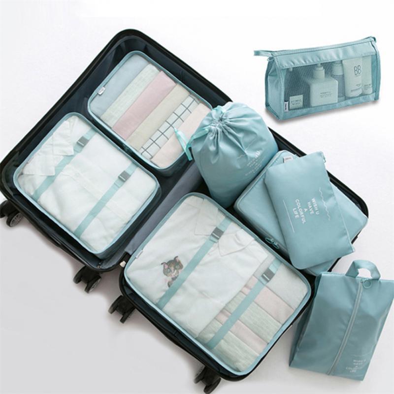 8-piece Set Luggage Divider Bag Travel Storage  Cosmetics Organizer  The Khan Shop