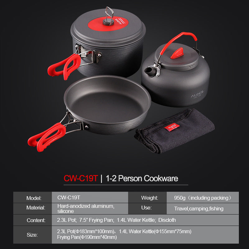 Outdoor Cookware Set Pot Equipment Portable Pot  CookWare D The Khan Shop