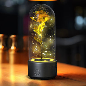 Creative 2 In 1 Rose Flowers LED Light And Bluetooth Speaker Valentine's Day The Khan Shop