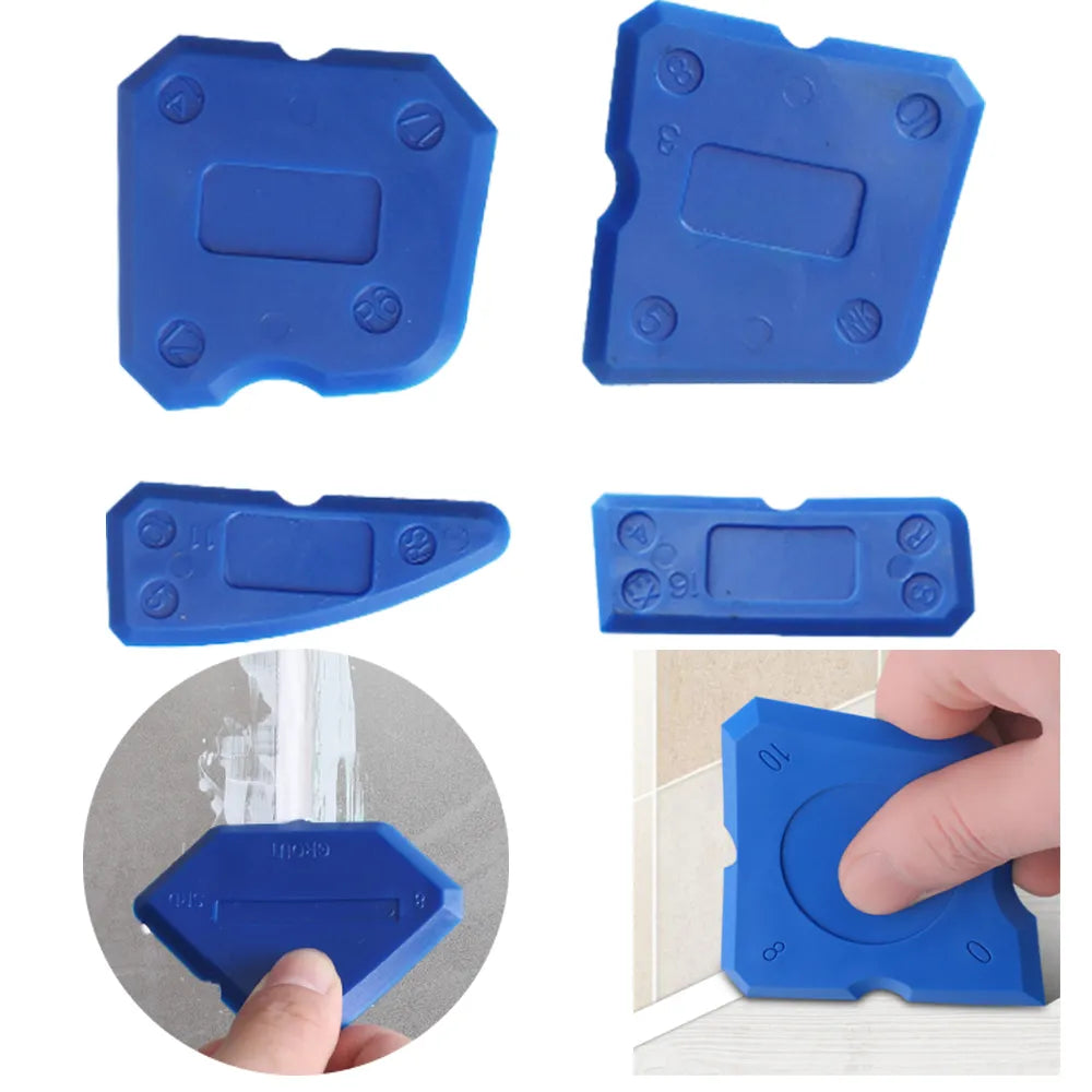4pcs Silicone Glass Cement Scraper Sealant Grout Remover Tool  Cleaning Tools  The Khan Shop
