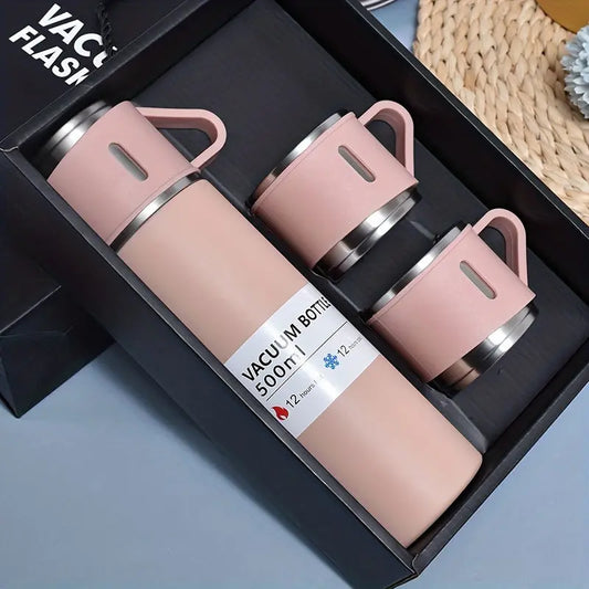 500ml/16.9oz, Stainless Steel Vacuum Flask Set for Hot and Cold Drinks -  DrinkWare KHAN SHOP LLC 