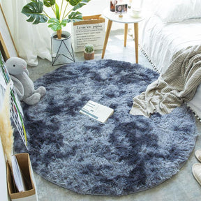 Fluffy Round Rug Carpets For Living Room Decor Faux Fur Carpet The Khan Shop