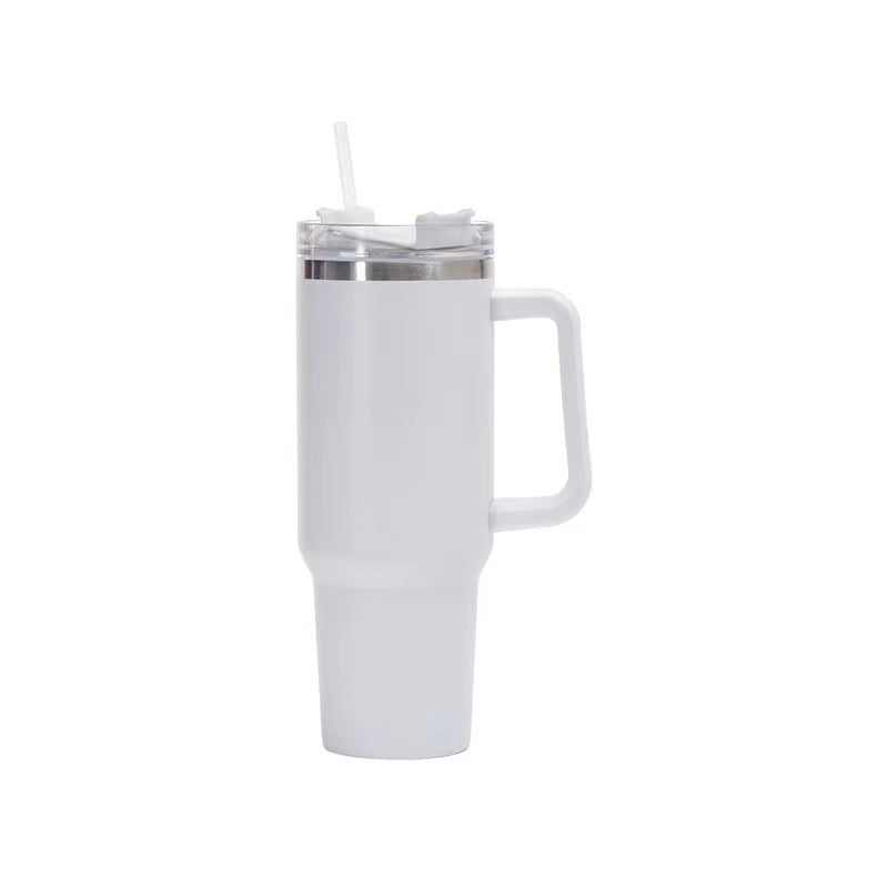 Stainless Steel Insulated Cup 40oz Straw Bingba  Sipper & Bottle White-40oz The Khan Shop