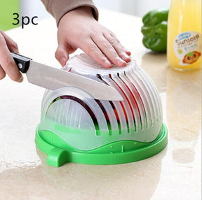 Creative Salad Cutter Fruit and Vegetable Cutter  Kitchen Tools & Gadgets Green3pc The Khan Shop