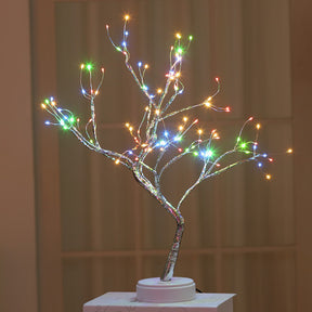 LED USB Fire Tree Light Copper Wire Table Lamps Night Light  Table Lamps Color-108-lights-2pcs The Khan Shop