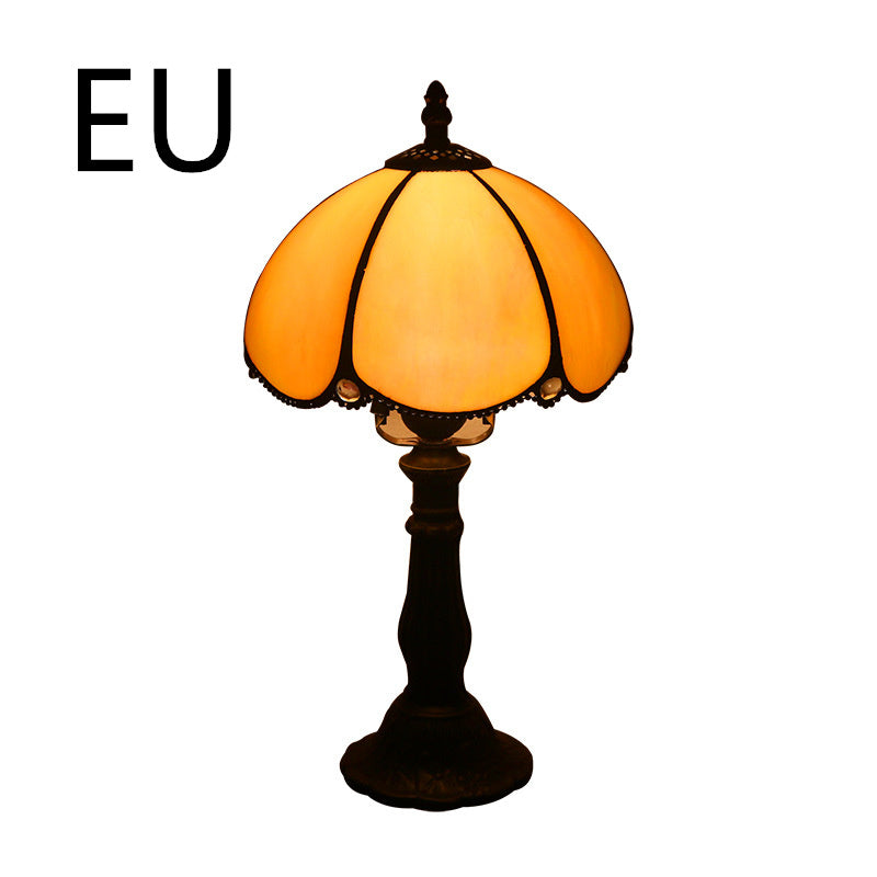 Lamp Bedroom Bedside Lamp Retro Bar Yellow Glass Lamp  Table Lamps 2-EU The Khan Shop