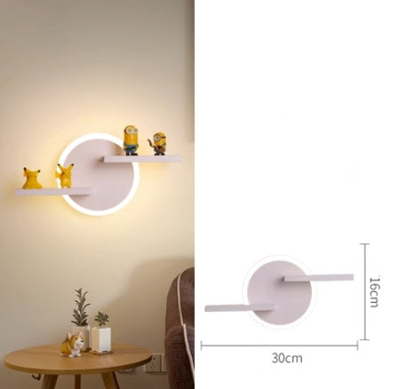 Minimalist art living room wall decoration lamps  Wall Decoration White-round The Khan Shop
