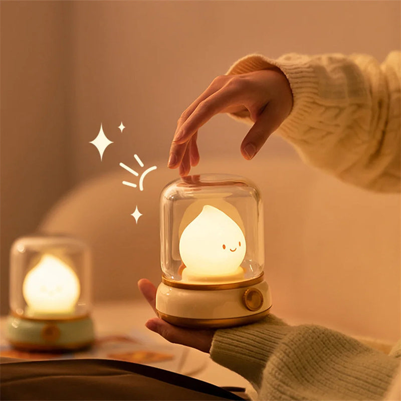 Retro Small Night Lamp Bedroom Mini Desktop LED Cute Night Lamp The Khan Shop