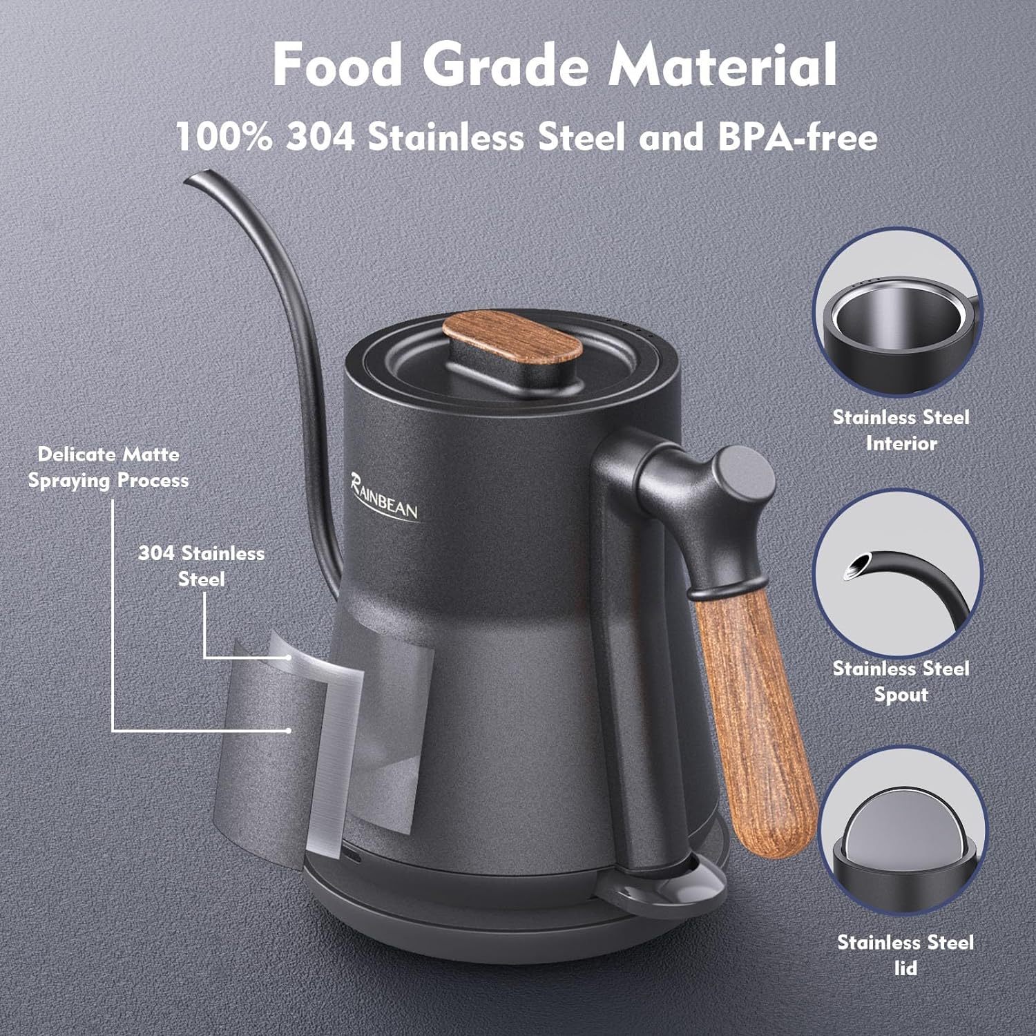 Gooseneck Electric Kettle, Pour Over Coffee Kettle  Electric Kettle  The Khan Shop