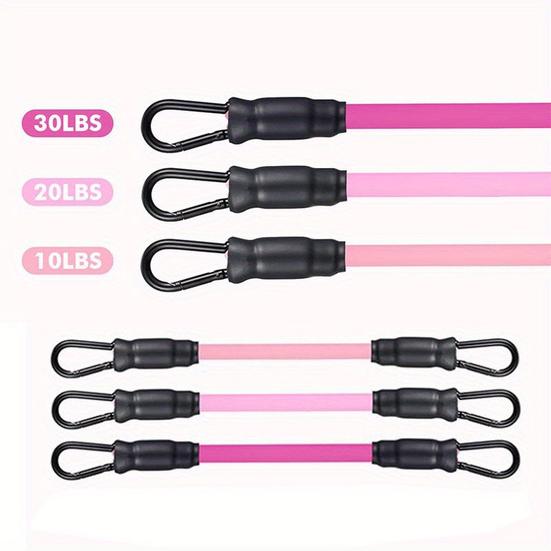 5pcs/set, Fitness Resistance Bands With Ankle Buckles KHAN SHOP LLC Fitness