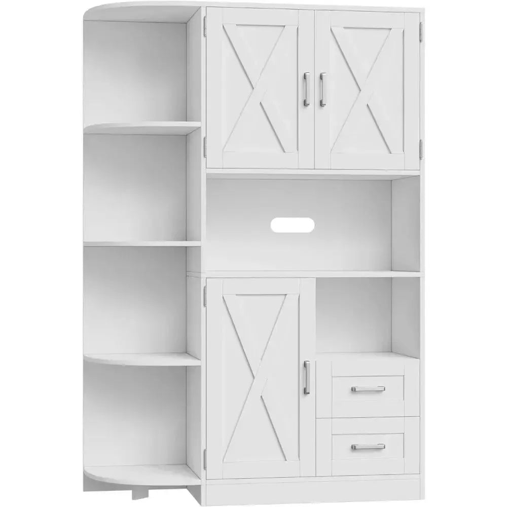 60.4" Kitchen Storage Cabinet, Freestanding Kitchen Shelves with Doors and Shelves KHAN SHOP LLC