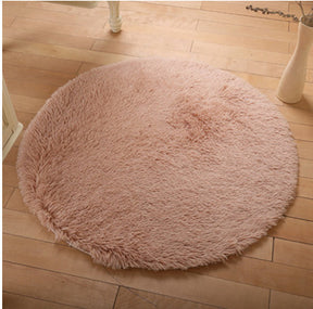 Fluffy Round Rug Carpets For Living Room Decor Faux Fur Carpet The Khan Shop