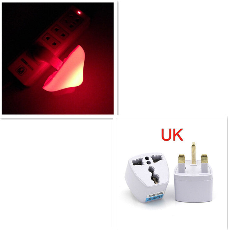 LED Night Light Mushroom Wall Socket Lamp  Wall Decoration Mushroom-UK-Red The Khan Shop